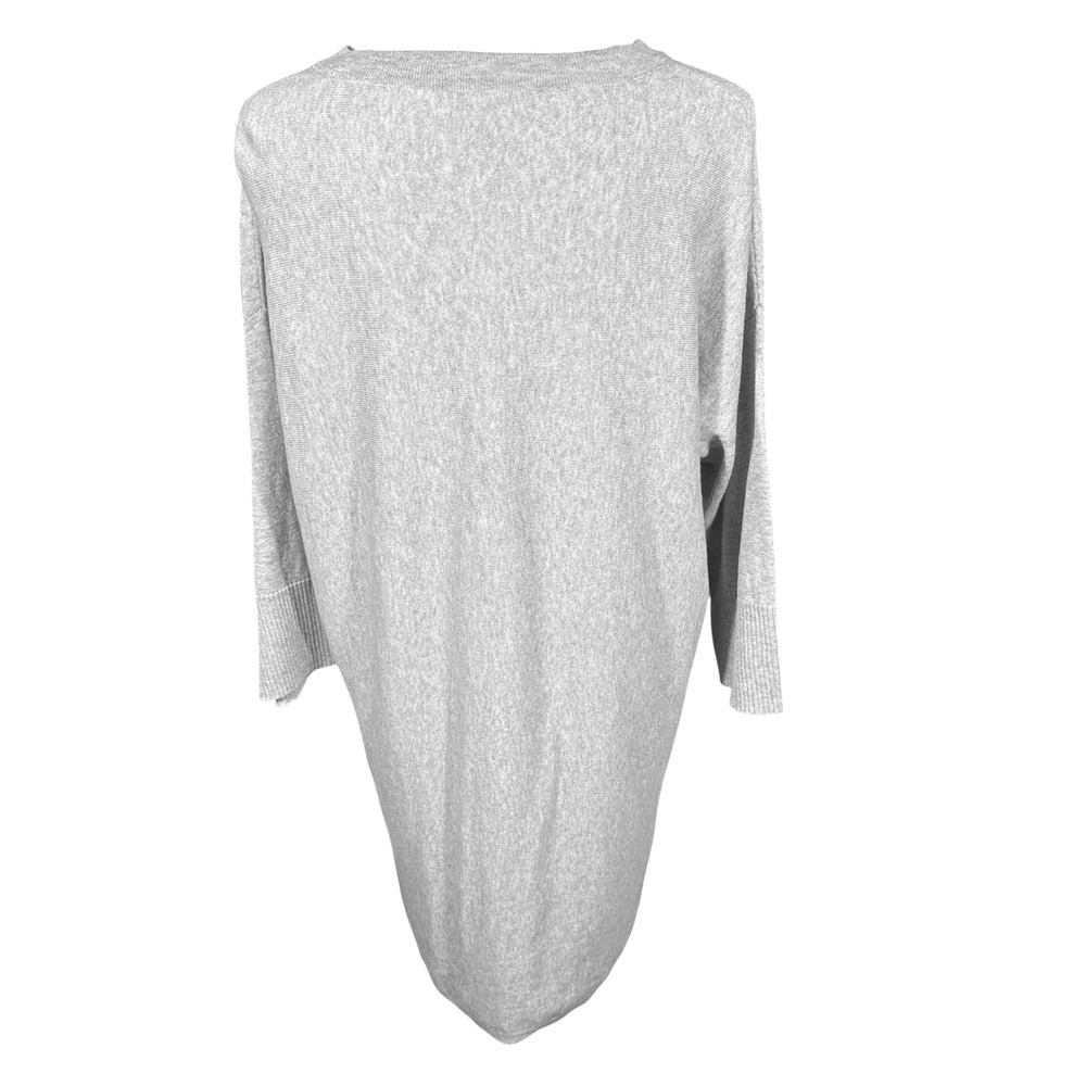 Eileen‎ Fisher Sweater Dress Women Medium Gray Organic Cotton Knit Long Sleeve - Picture 3 of 9